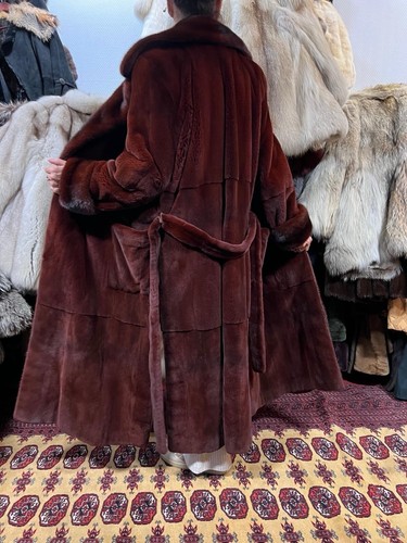 Nerzmantel Samtnerz geschoren Nerz Pelz Pelzmantel Real Fur Mink Coat Visone M-L - Bild 8 von 24