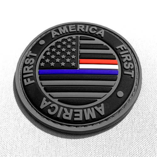 Limited Edition America First PVC Morale Patch (Hook Backing) (2.5-Inch) (3D) - Picture 3 of 4