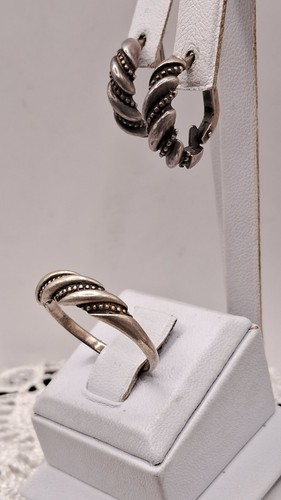 SUPER Único Conjunto de Pendientes Soviéticos Anillo Plata 925 URSS ¡INCREÍBLE!