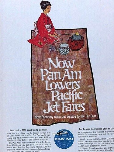 Pan AM Vintage 1961 Low tarifas Pacific Jet anuncio impreso original 8,5 x 11"0 - Imagen 5 de 5