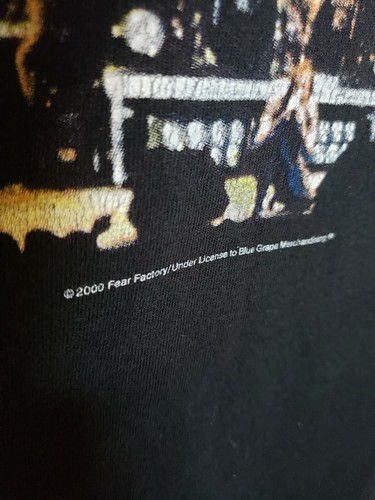 Vintage 2000 Fear Factory Double Sided Mens T-Shirt Official Merchandise Size XL - Picture 2 of 4