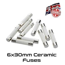 Fuse 6mm x 30 mm Ceramic Fast Quick Blow Microwave 1 2 3 4 5 6 8 10 15 20 30 Amp