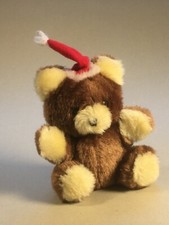 VTG RUSS BERRIE 5" PLUSH CHRISTMAS BEAR WITH SANTA HAT