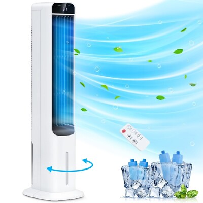 LifePlus 3-in-1 Evaporative Air Cooler, Portable Tower Fan, Oscillating Cooler
