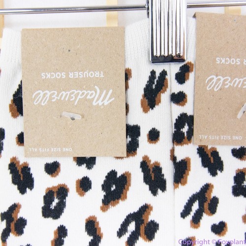 Three pairs: NEW Madewell Animal Trouser Socks, antique cream, one size fits all - Picture 11 of 15