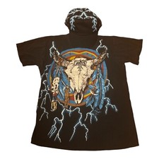 Vintage American Thunder Native American Dream Catcher Hat Snap Back T-Shirt M