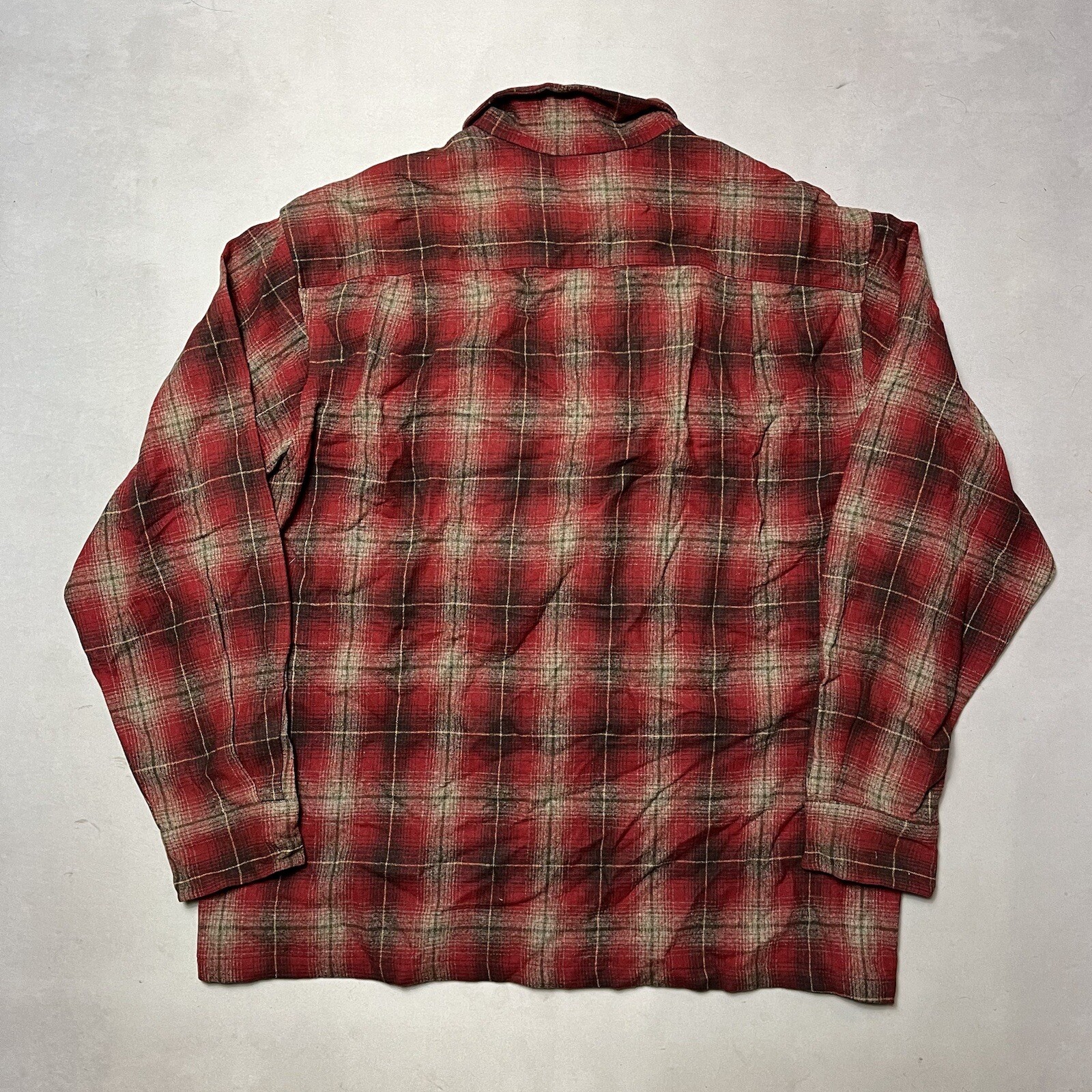 Pendleton Board Shirt Wool Loop Collar Plaid Flan… - image 5