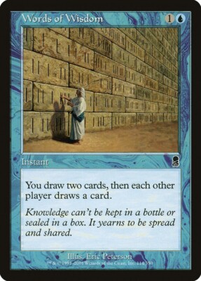 Words of Wisdom NM/M Odyssey Blue Instant Common MTG Magic  English Regular 114