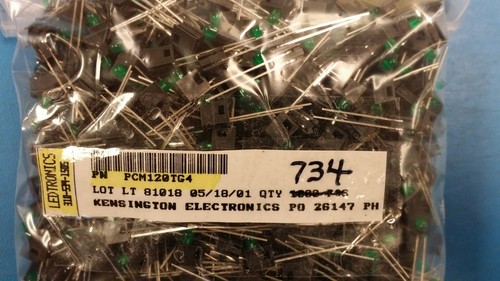 (10 PCS) PCM120TG4 LEDTRONICS PC Board LED,Right Angle,T1(3mm) Green - Picture 1 of 7