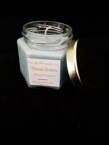 chakra throat blue scented alignment meditation soy candle - Picture 3 of 6