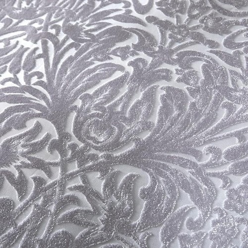 Soiree MIRELLA SILVER DOUBLE Soft Velvet Duvet Cover Set in Silver - Picture 4 of 4