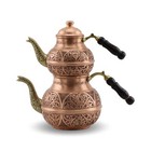 UNIQUE TURKISH COPPER TEAPOT SET, PREMIUM HANDMADE COPPER TEAPOT TEA KETTLE