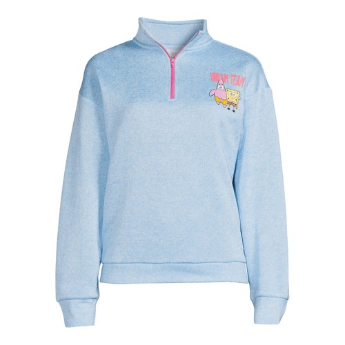 Juniors Sky Blue SpongeBob SquarePants Fashion Sweatshirt size XL