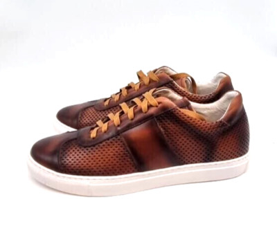 scarpe uomo sneakers Andrea Nobile art. 234 materiale pelle colore Legno