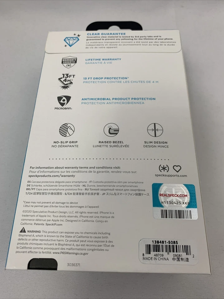 Funda Speck Presidio Perfect-Clear con Empuñaduras para iPhone 12 Mini 5.4 ~ Transparente Foto 3 de 4