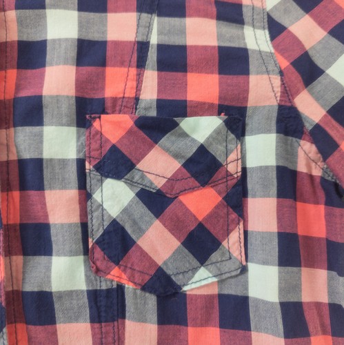 Camisa Ultra Flirt Juniors Pequeña Top Calce Clásico Guinga Manga Larga Con Botones - Imagen 8 de 10