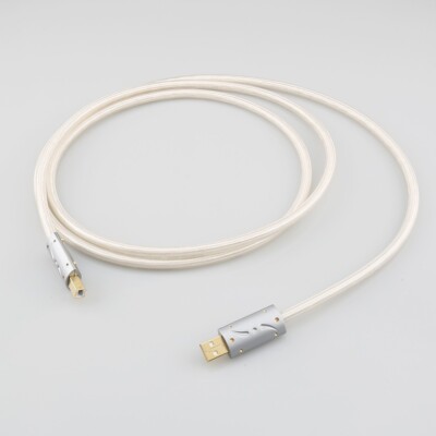 0.5M OCC silver plated data With Viborg Plug A-B Plug Hifi audio DAC USB Cable
