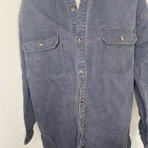 Arborwear Herren Baumwolle Köper Knopfleiste Shirt grau Langarm XL Taschen - Bild 3 von 10