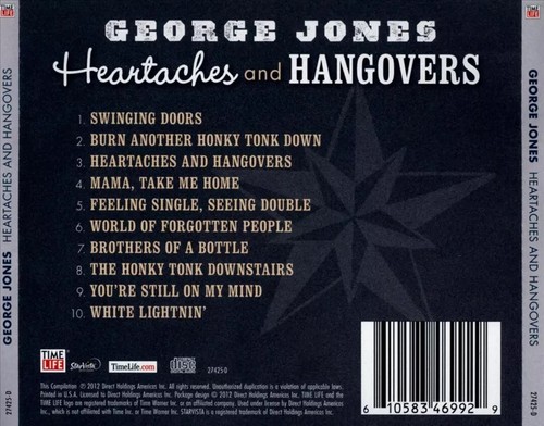 George Jones - Heartaches And Hangovers (Country Music Audio CD) - Picture 2 of 2
