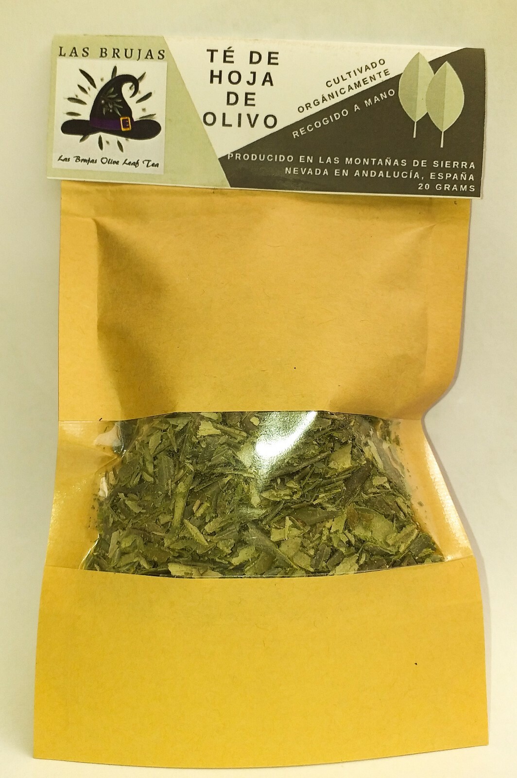 Las Brujas té de hoja de olivo 20g olive leaf tea hand crafted recogido a mano