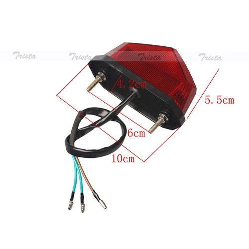 11 LED Mini Motorcycle Dirt Stop Tail Light Brake Running License Plate Red #JP - Picture 6 of 9
