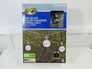 Hampton Bay Led Solar Color Changing String Lights Patio Deck