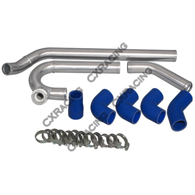 CXRacing Aluminum Radiator Hard Pipe Kit For 2JZGTE Subaru BRZ