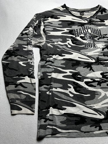 Camo Shirt Mens XL 2013 Nantucket Harpoon Run Biker Rally Camouflage Pirate - Picture 5 of 16