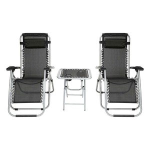 gravity reclining lounger textoline tray zero holder chair cup sun table garden