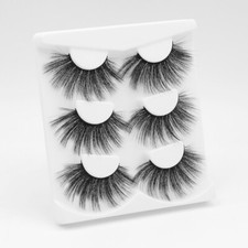 3 Pairs 5D Natural False Mink Eyelashes Long Thick Mixed Fake Eye Lashes Makeup