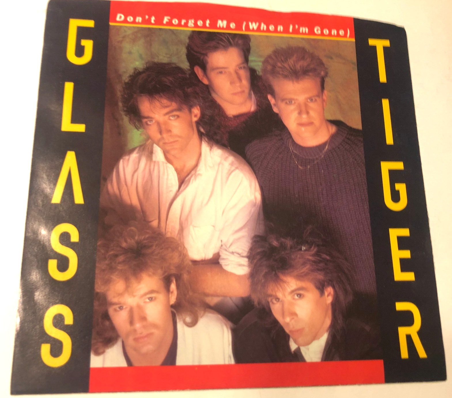 Glass Tiger 7" Record 45 & Picture Sleeve Dont Forget Me When im Gone / Ancient