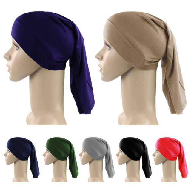 Muslim Women Ninja Hijab Inner Cap Turban Islamic Under Scarf Tube Bonnet Hat