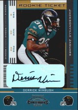 2005 Playoff Contenders #185 Derrick Wimbush RC Autograph Rookie Auto Card