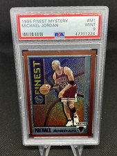 🔥1995 Topps Finest Mystery #M1 Michael Jordan ~ Chicago Bulls ~ HOF ~  PSA 9 🔥