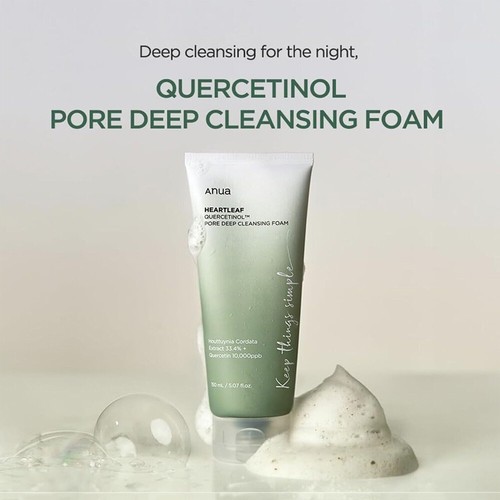 1/2Pcs ANUA Heartleaf Quercetinol Pore Deep Cleansing Foam Mild Facial Cleanser - Picture 10 of 14