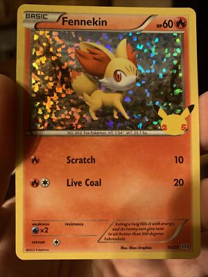 McDonald's Holo Fennekin Pokemon TCG 25th Anniversary Card 14/25 NM | eBay McDonald's Holo Fennekin Pokemon TCG 25th Anniversary Card 14/25 NM | eBay