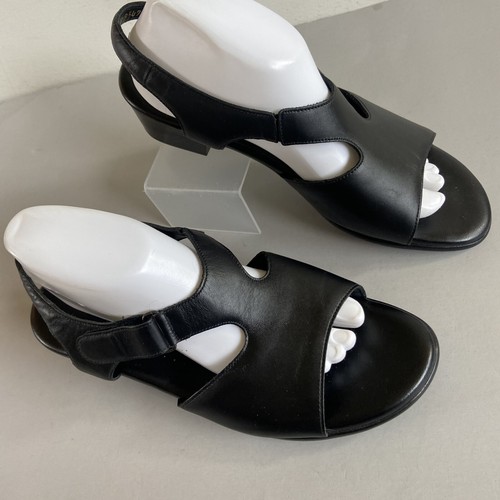 SAS Suntimer Womens Sandals Sz 10 WW Leather Tripad Comfort Sandals Black - Picture 3 of 9