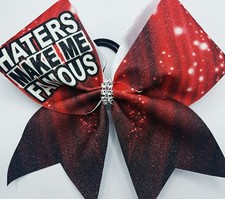 Cheer Bow - Haters Make Me Famous - Glitter - Hair Bows