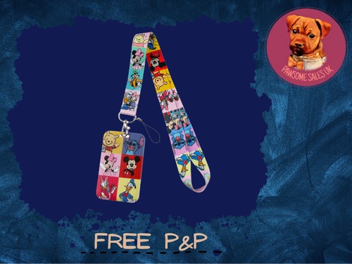 Disney Classics Lanyard Work School ID Card Holder Neck Strap Mickey Mouse Phone - Picture 49 of 56