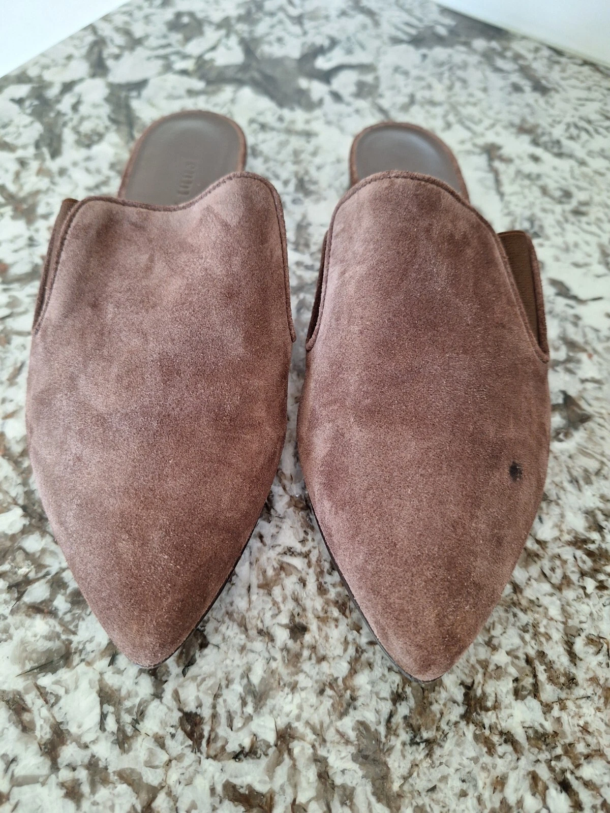 JENNI KAYNE Suede Mules WOMENS EU 35 US 5 Pointed Toe