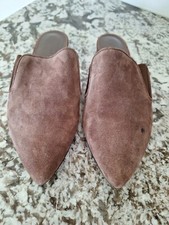 JENNI KAYNE Suede Mules WOMENS EU 35 US 5 Pointed Toe