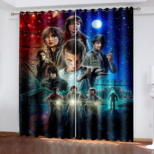 Boys Girl Characters Thick Blackout Curtains Thermal Ring Top Eyelet Drapes Gift - Bild 79 von 216