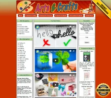 ARTS CRAFTS STORE Ready Made Affiliate Website. Amazon+Google