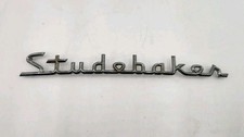 Studebaker Metal Chrome Silver Script Emblem Badge Nameplate Oem Roth 1314300 Studebaker Metal Chrome Silver Script Emblem Badge Nameplate Oem Roth 1314300