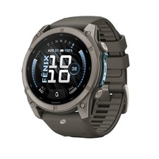 Garmin FENIX 9 Smartwatch 51 mm Titan Gehäuse GPS mit Armband Pebble Gray