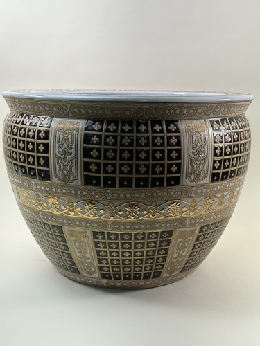 Orientalischer Akzent seit 1880 Fischschale Topf Übertopf Keramik asiatisch - Bild 1 von 15