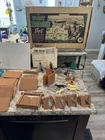 Vintage Marx Fort Apache Set w/ Box Tin Building Horses Cannon