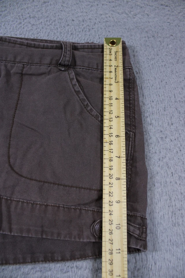 Mossimo Supply Co Shorts Womens 13 Brown Mid Rise Button Casual Pockets Summer - Image 4 of 4