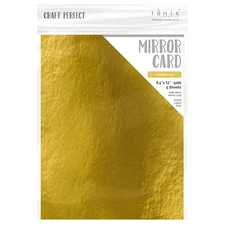 Craft Perfect Mirror Cardstock 8.5"X11" 5/Pkg-High Gloss Polished Gold
