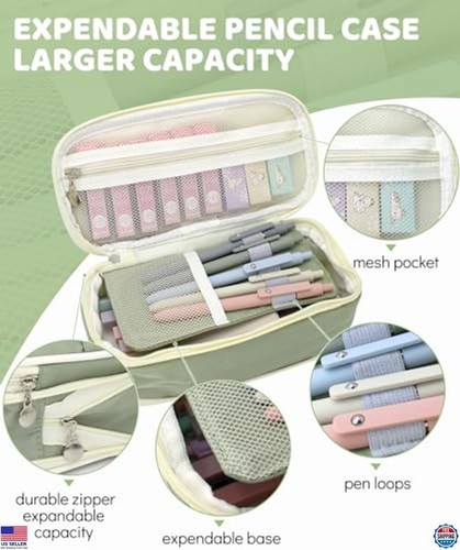 38 PCS Aesthetic School Supplies Set, Gel Pens, Highlighters, Mechanical Pencils - Picture 3 of 7
